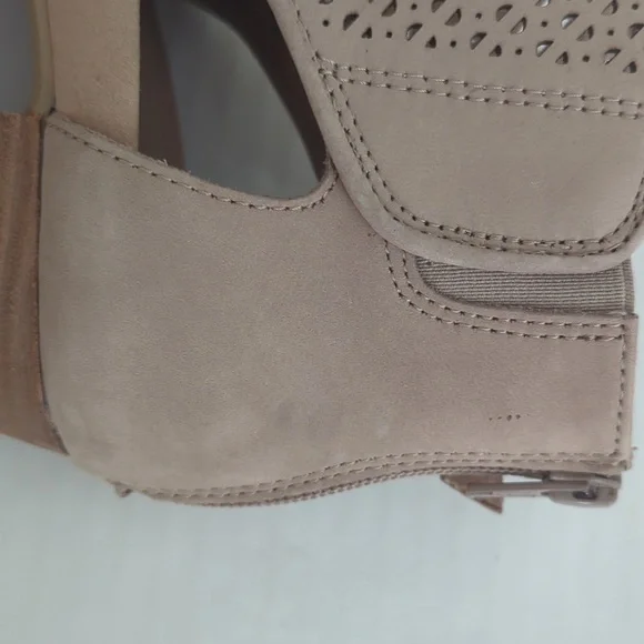 Earth Ivy Sahara Open Toe Leather Shooties 9W Tan - Picture 14 of 16